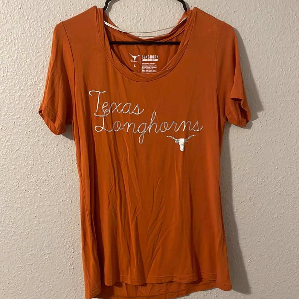 Silver Graphic Texas Longhorns Burnt Orange Top